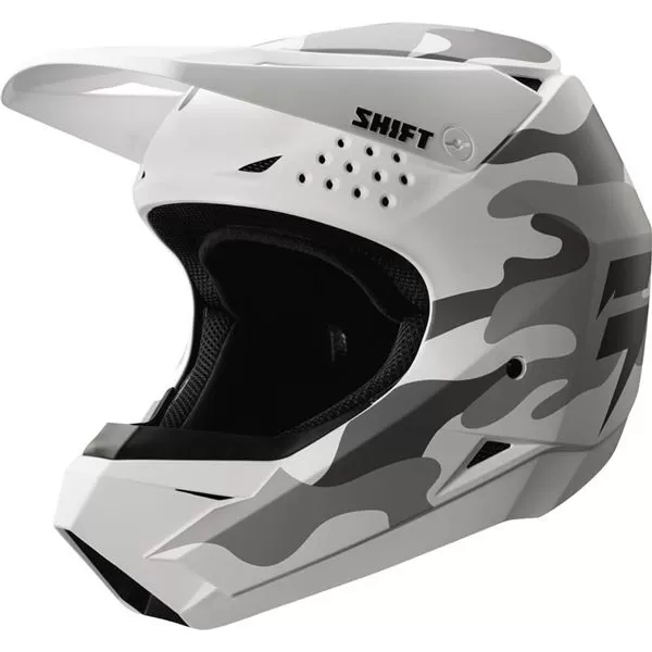 Shift Racing White Label White Camo Helmet 2 Shift Racing White Label White Camo Helmet - Image 2