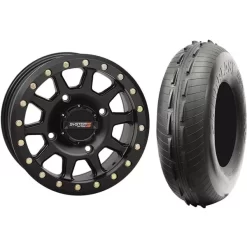 System 3 Off-Road 15x7, 4 / 156, 5+2 SB-3 Beadlock Wheel And CST 32x10-15 Sandblast CS21 Front Tire Kit