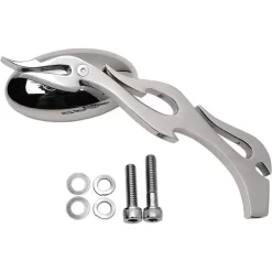 Drag Specialties Flame Stem With Oval Mirror